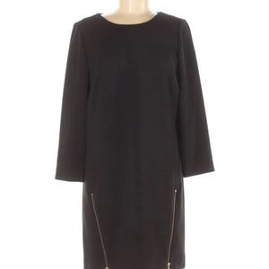 J.Crew double shift zip dress black